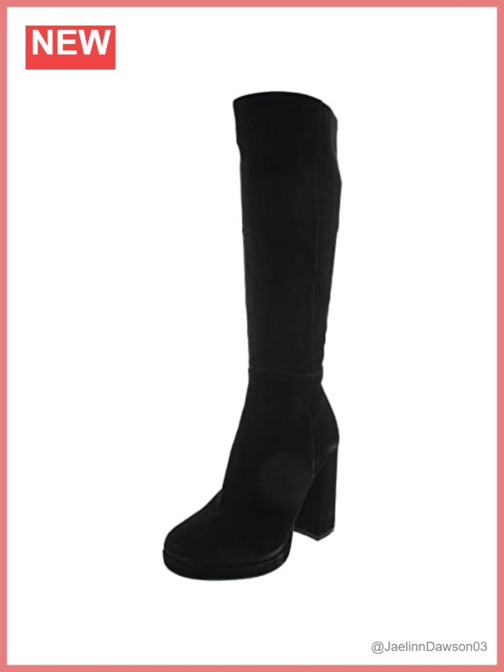Knee-High Chunky Heel Suede Fashion Boots Women's Pull-On